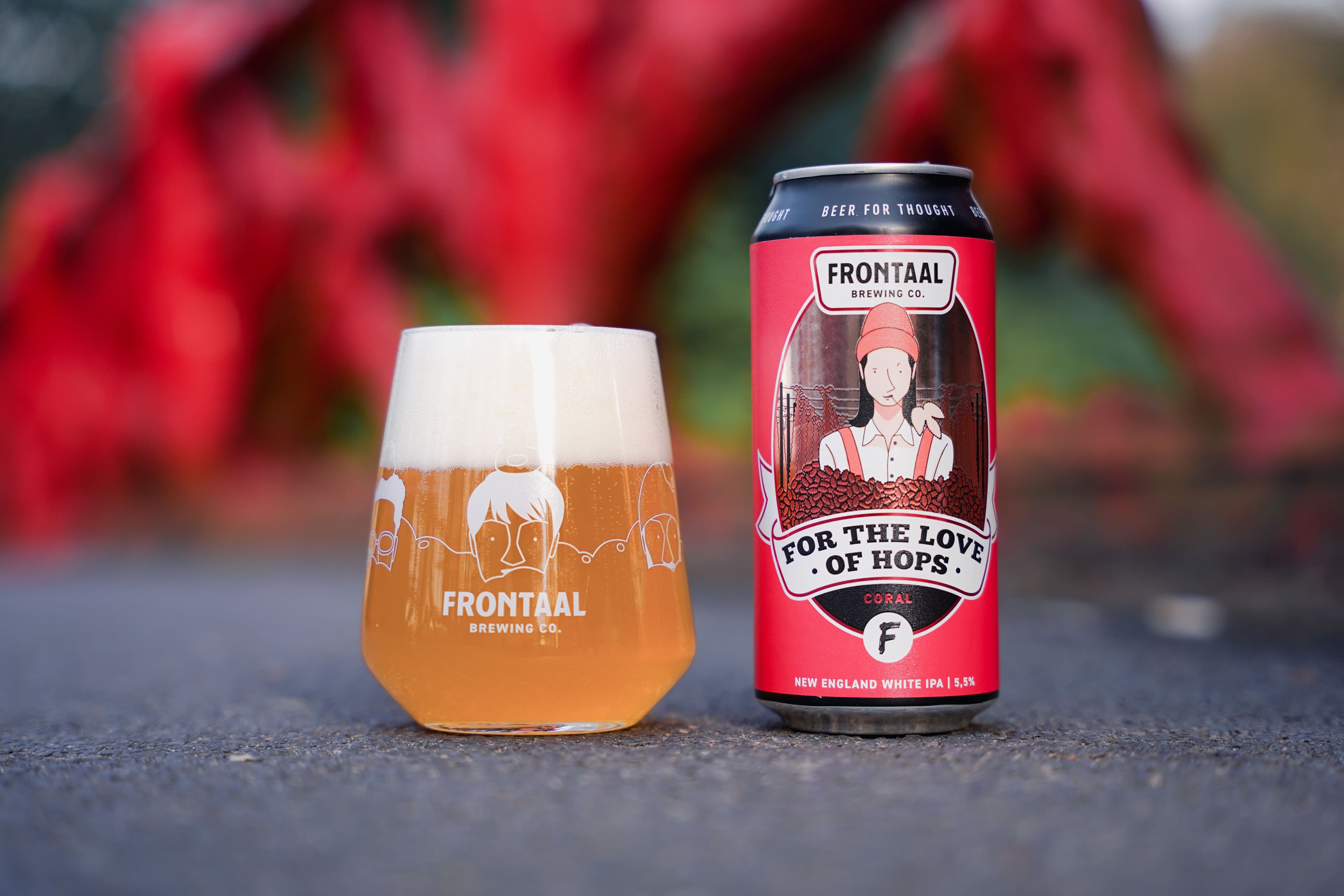 For the Love of Hops Coral New England White IPA Frontaal Brewing Company