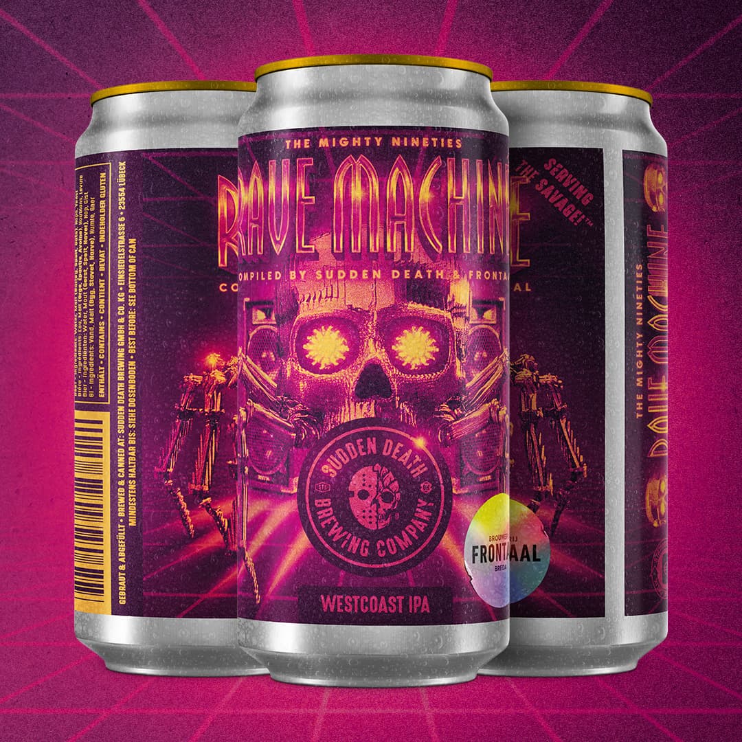 Sudden Death Frontaal The Mighty Nineties Ravemachine West Coast IPA