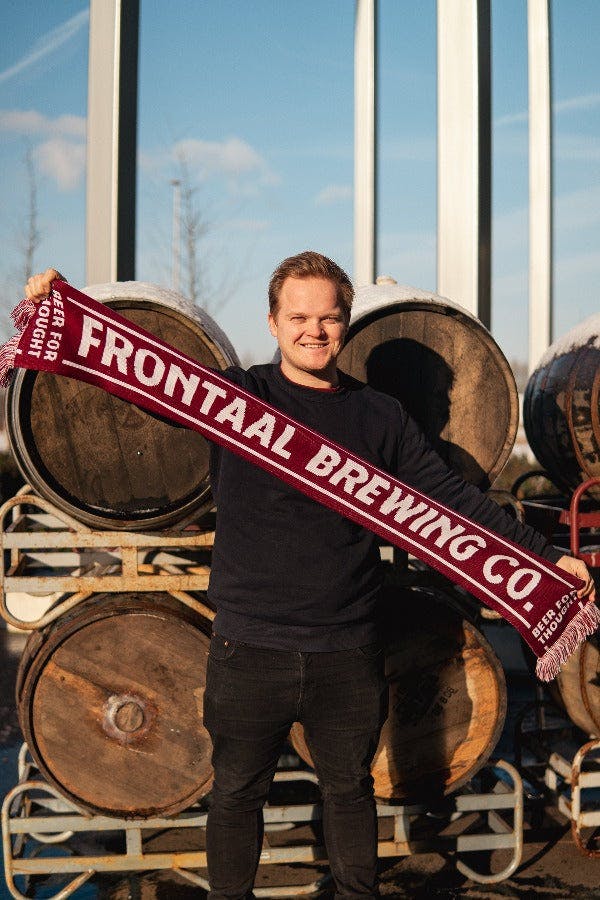 Sjaal Frontaal brewing company Rood/wit