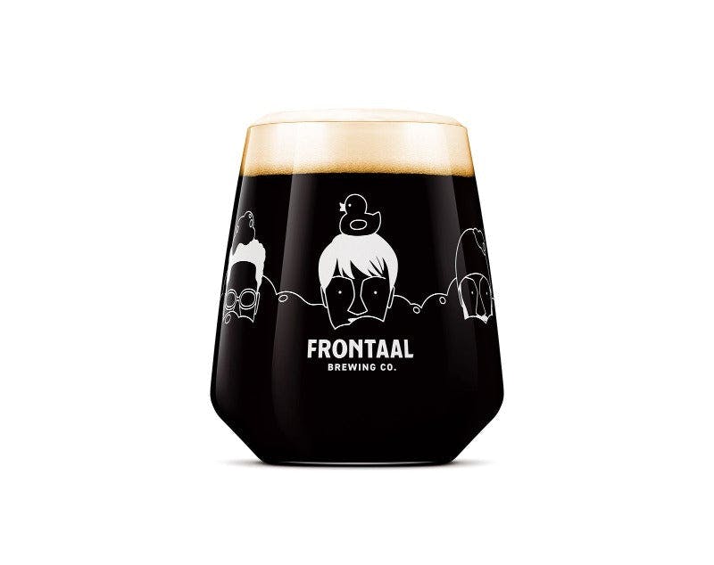 Frontaal glas tumbler wit stout